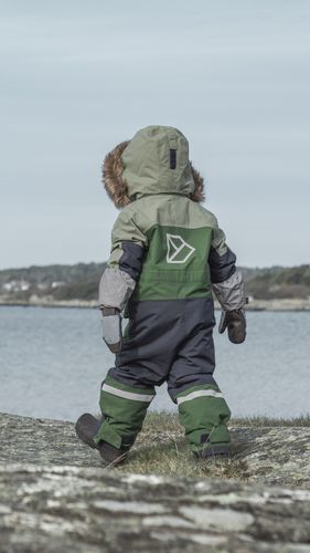 Didriksons Bjärven Vinterdress til barn - light moss
