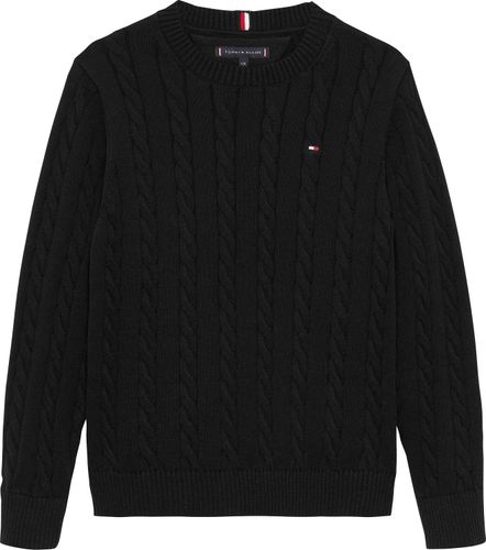 Tommy Hilfiger Cable strikket genser - black