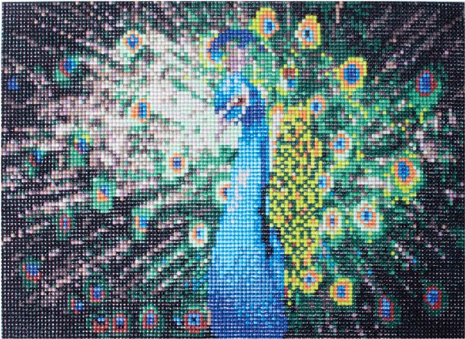 Hovedbilde Diamant perler 40x50 - Påfugl