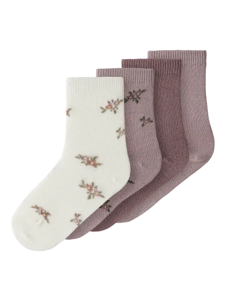 Hovedbilde Name It Wak 4-pk ullsokker til mini - shadow gray