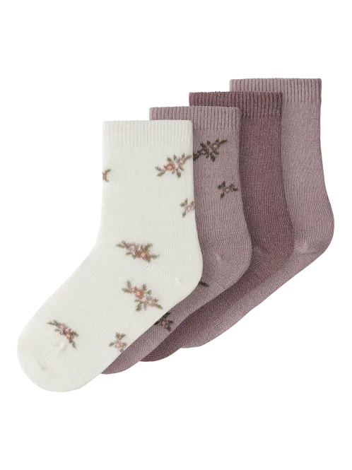 Hovedbilde Name It Wak 4-pk ullsokker til mini - shadow gray