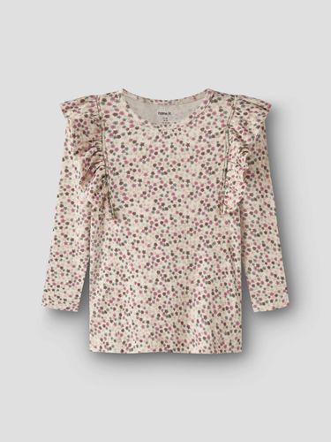 Name It Lianna genser med rysjedetaljer - antique white