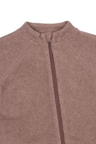 Mikk-Line Bomullsfleece heldress til baby - burlwood melange