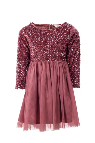 Salto Lottie paljett kjole - rosa