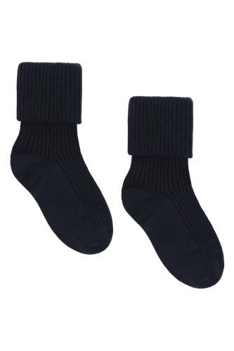 Hust & Claire Flosi 2pk sokker i ull/bambus til barn - more navy