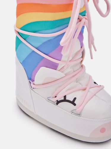 Moon Boot Icon Unicorn til barn - white multicolor