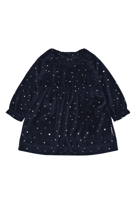 Hovedbilde Hust & Claire Kis Gold velourkjole til baby - ...
