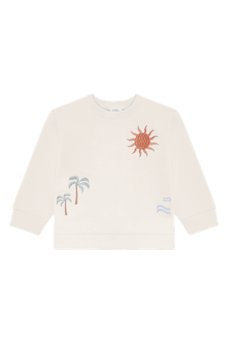 Hust & Claire Sejer Palms sweatshirt til barn - sandshell