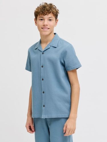 Jack & Jones Kortermet skjorte  med krage til junior - blue mirage