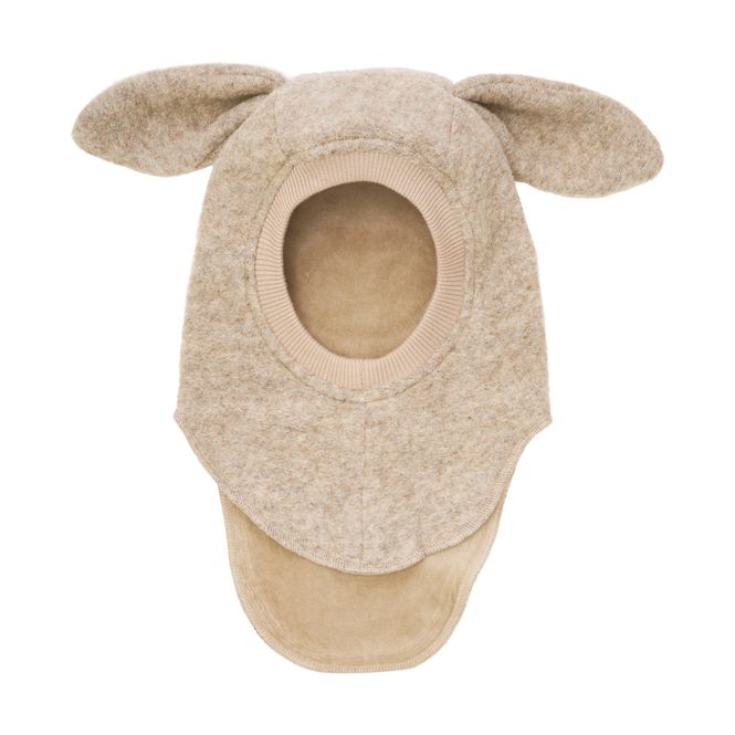 Hovedbilde HUTTELiHUT Bunny ull balaclava - sand melange