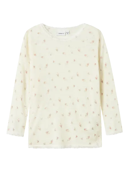 Hovedbilde Name It Wang ull trøye til barn small flower AOP ...