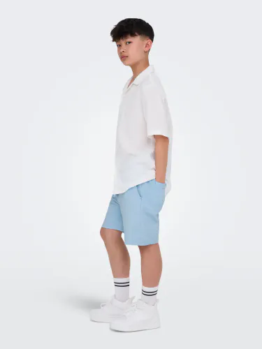 Only & Sons junior Kian Seersucker Shorts - powder blue 