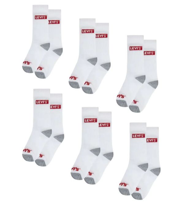 Hovedbilde Levis 6 pk sokker - hvit