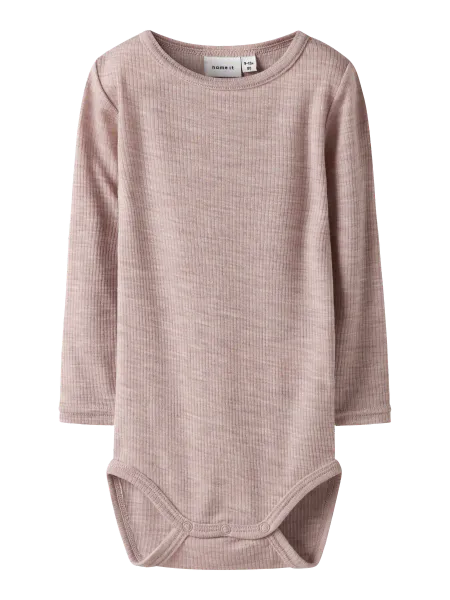 Hovedbilde Name It Wax ribbet ull body til baby - shadow ...