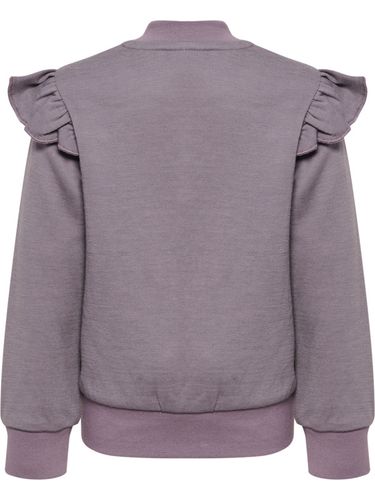 Hummel Bee Mini ull/bomull zip jakke - gray ridge lilla