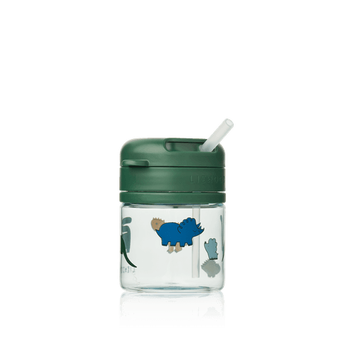 Liewood Pavia Kopp med sugerør 280ml - Dinosaurs / Mist