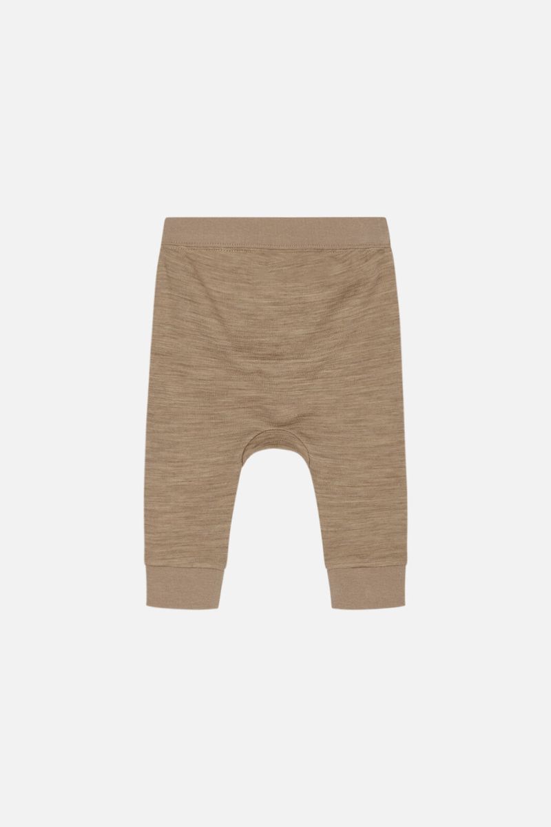 Hust & Claire Gaby ull/bambus joggebukse - biscuit