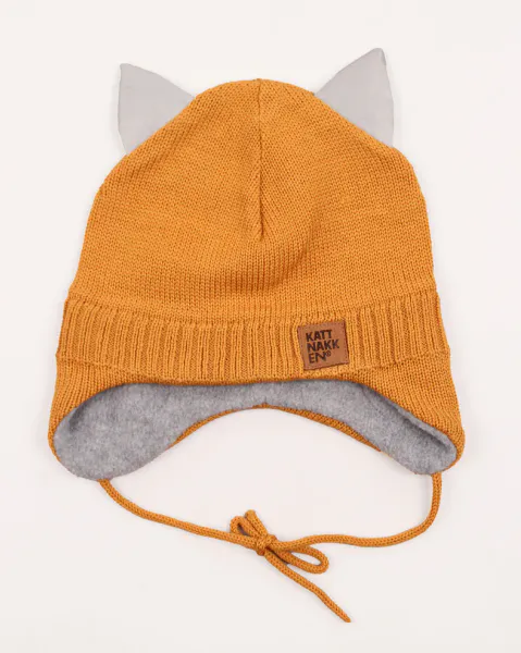 Hovedbilde Kattnakken Babylue merinoull - honning 