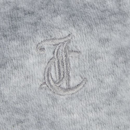 Juicy Couture Tonal embro  velour zip hoodie - heather grey