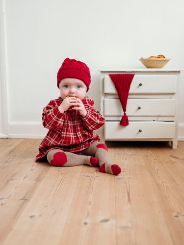 Hust & Claire Karoline rutete kjole - teaberry