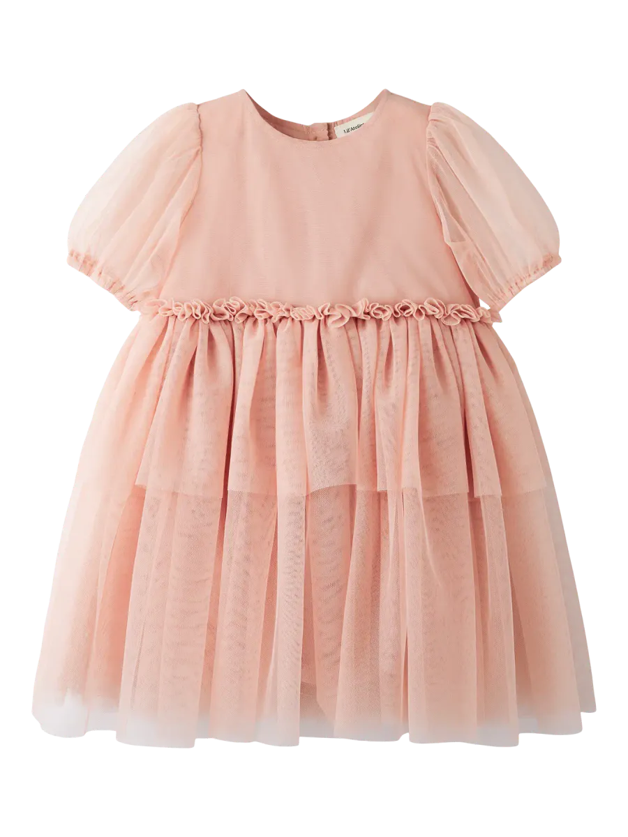 Lil' Atelier Liberty kjole til barn - misty rose