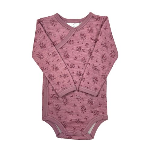Blinke Rose ull/bambus omslagsbody - floral pink
