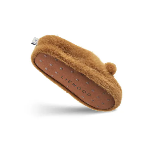 Liewood Aviaja Bamse tøfler til barn - golden caramel