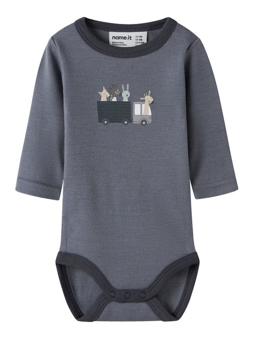 Hovedbilde Name It Willit ull body til baby - folkstone gray