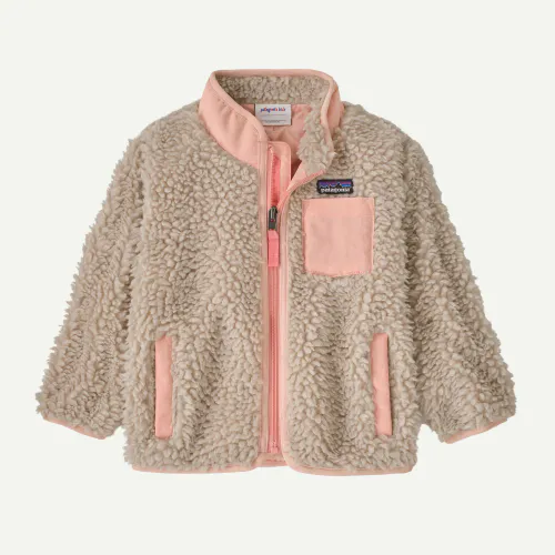 Patagonia Baby Retro-X® Fleece Jacket, Natural w/Sunlit Pink