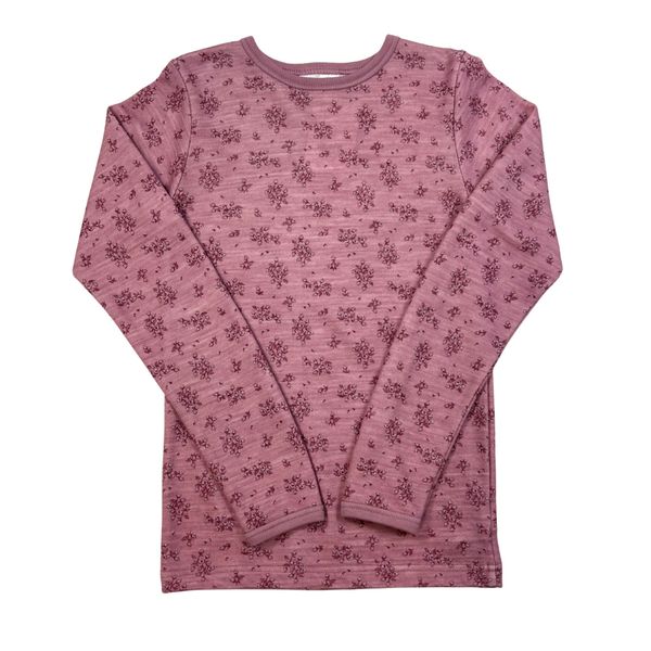 Hovedbilde Blinke Rose ull/bambus trøye - floral pink