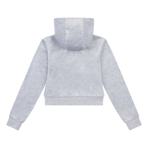 Juicy Couture Tonal Embro Velour zip hoodie - heather grey