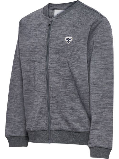 Hovedbilde Hummel Bee Jr ull/bomull zip jakke - grey melange