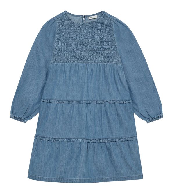 Hovedbilde Minymo Chambaray denimkjole til barn - faded ...