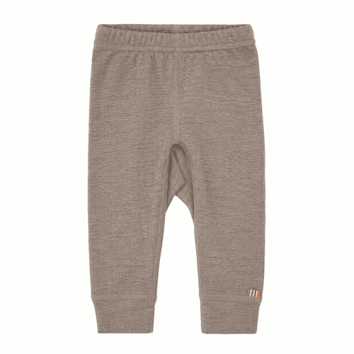 Joha Rib Merinoull leggings til baby - sesame