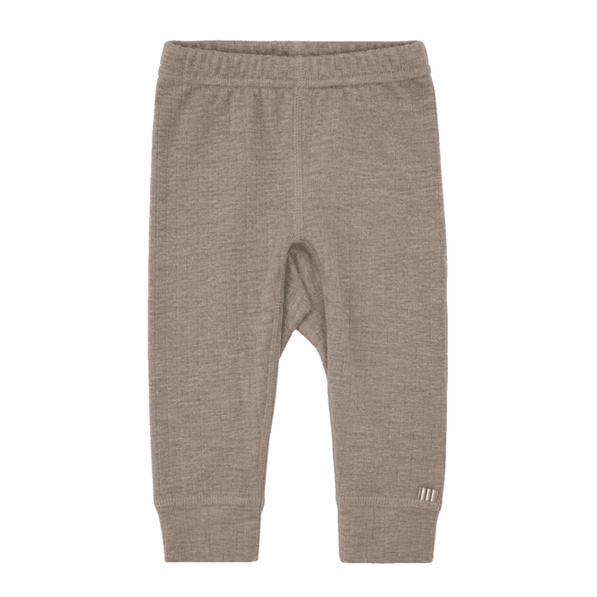 Hovedbilde Joha Rib Merinoull leggings til baby - sesame