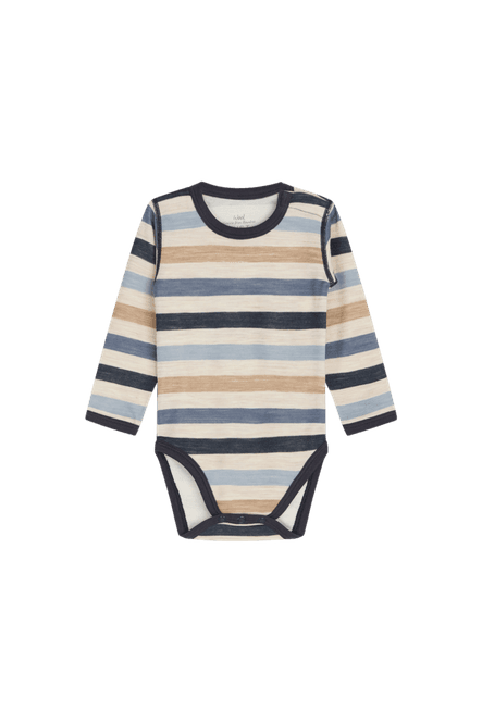 Hovedbilde Hust & Claire Baloo Stripe ull/bambus body - blue ...
