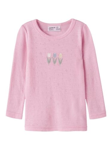 Name It Wang Tulip ull trøye til barn - coral blush