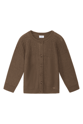Hust & Claire Curi Cardigan i ull til barn - coffee