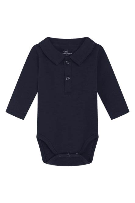 Hovedbilde Hust & Claire Baldur ull/bambus body med krage - ...