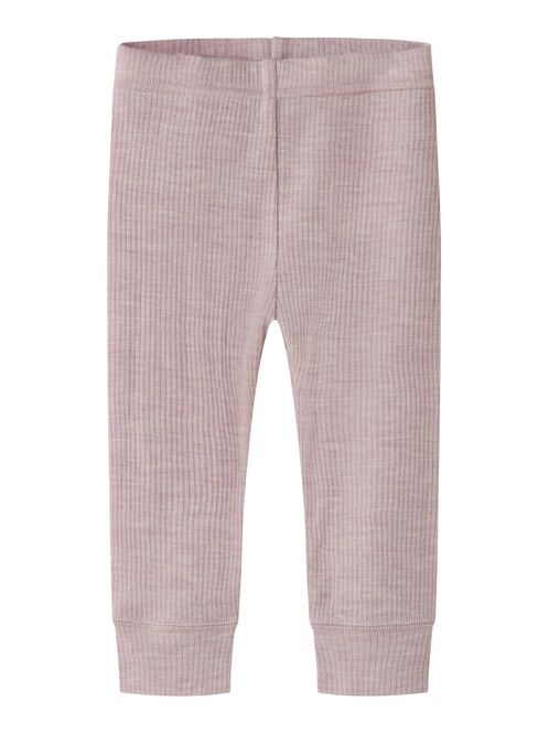 Hovedbilde Name It Wax ull rib leggings til baby - violet ...