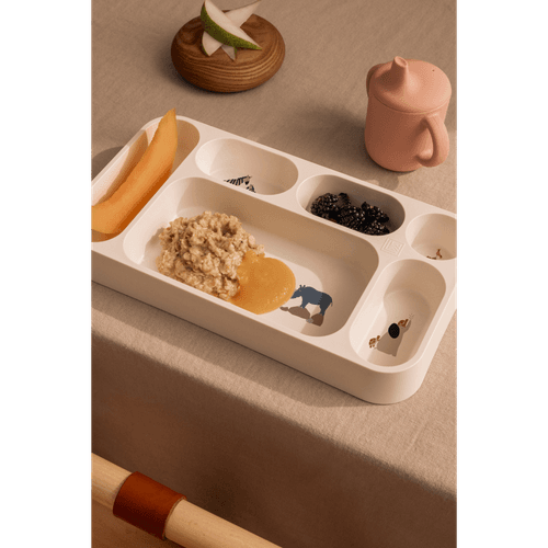 Liewood Mosu Inndelt Tallerken til barn - Peach / Sea shell