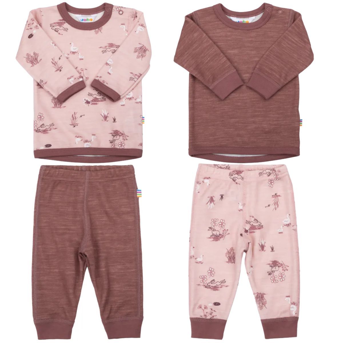 Pakkedeal - Joha Ull/bambus Goose Barn- Rosa