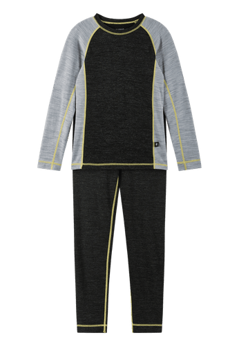 Reima Taitoa ull/bambus sett til barn - black melange