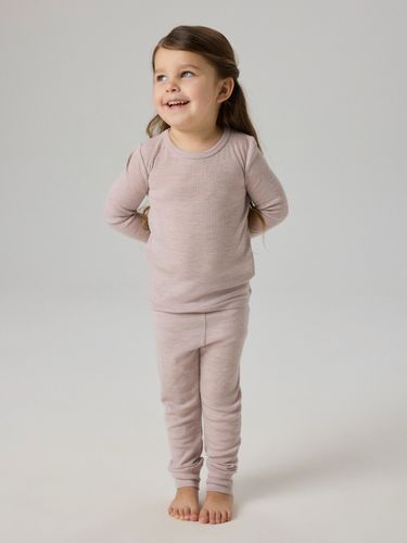 Name It Wax ull rib leggings til barn - violet ice