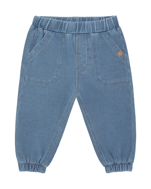Hovedbilde Minymo denim joggebukse til baby - crockery