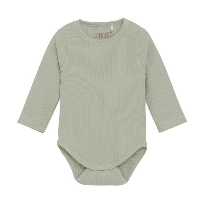 Hovedbilde Huttelihut Rib body til baby - desert sage
