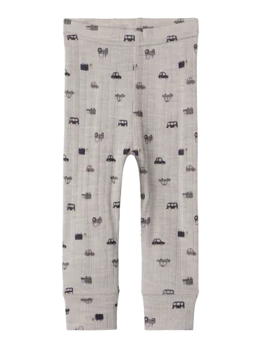 Name It Wang small cars AOP ull leggings til baby - nacreous cloud