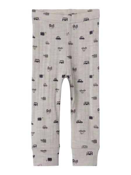 Hovedbilde Name It Wang small cars AOP ull leggings til baby ...