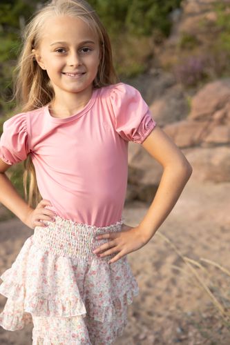 Vilje & Ve Mia t-skjorte til jente - coral