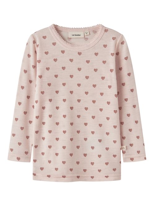 Hovedbilde Lil Atelier Noel Nia ull trøye til barn - heart